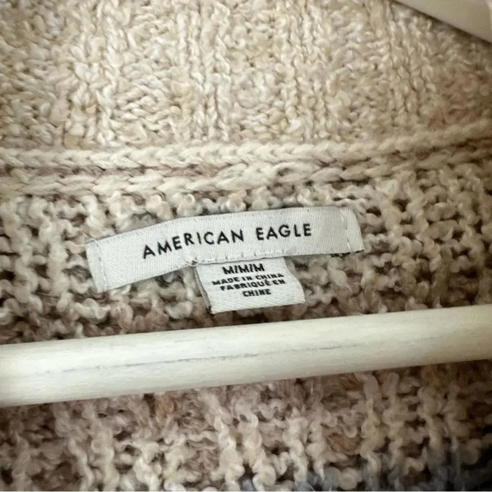 American Eagle Fairisle Mockneck Soft Sweater Women's Size M - Picture 4 of 5